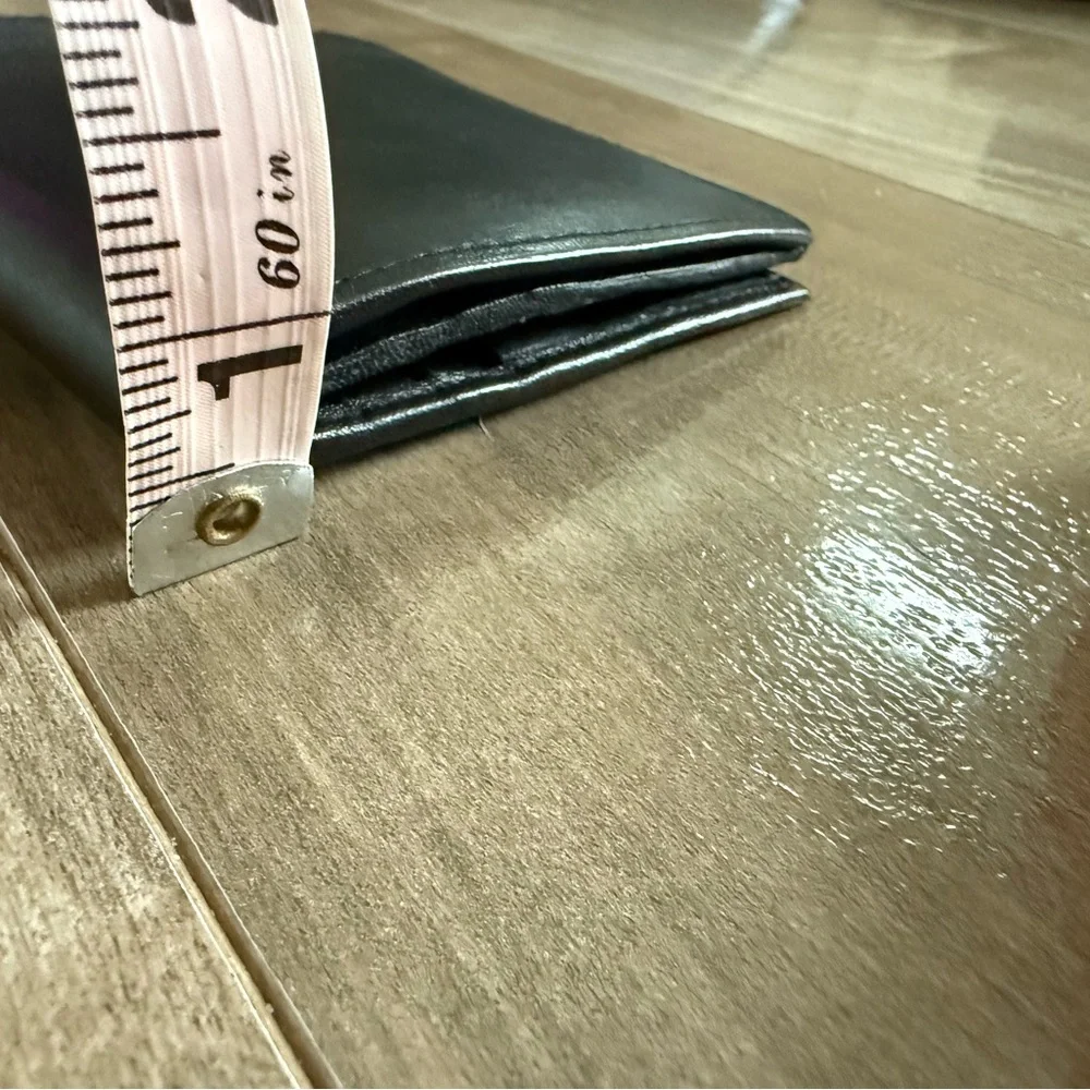 NEW River Ridge Genuine Leather Wallet‎ Black Bifold Soft Plastic Photo Slots